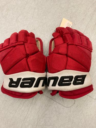 Red Used Junior Bauer Vapor Pro Team Gloves 11"