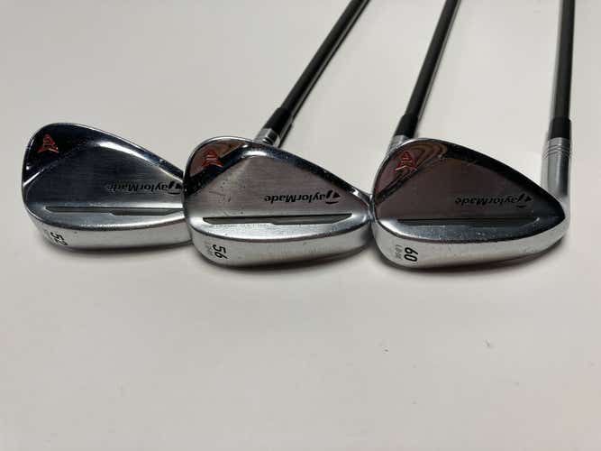 Taylormade Milled Grind 2 Chrome Wedge Set 52* 9 | 56* 8 | 60* 8 Recoil ES LH