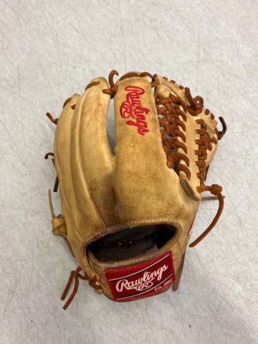Brown Used Rawlings Heart of the Hide Right Hand Throw Outfield Baseball Glove 11.75"