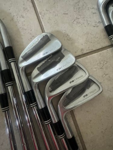 Cleveland Cg1 Tour Iron Set In Left Handed  4 to pw  With steel shafts tour issue