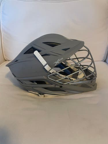 Cascade XRS Lacrosse Helmet - Matte Gray with Chrome Facemask (Retail: $399)