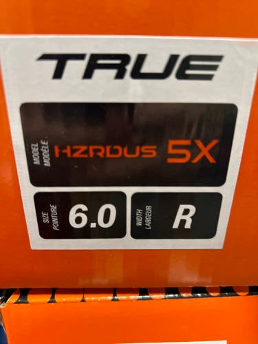 New Intermediate True Regular Width  6 HZRDUS 5X Hockey Skates