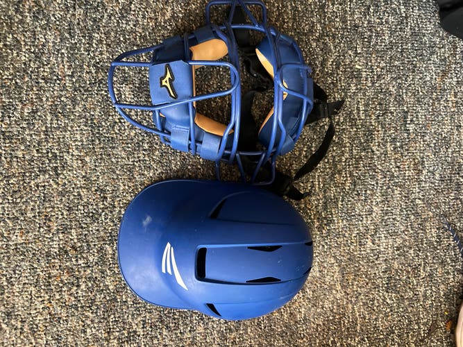 Blue Used Mizuno Samurai Catcher's Mask