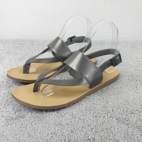 Timberland Carolista Thong Sandals Womens 7.5 Slingback Shoes Metallic Buckle