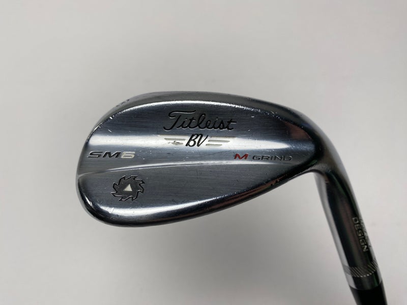 Titleist Vokey SM6 Tour Chrome 58* 8 Bounce M-Grind Wedge Steel Mens RH