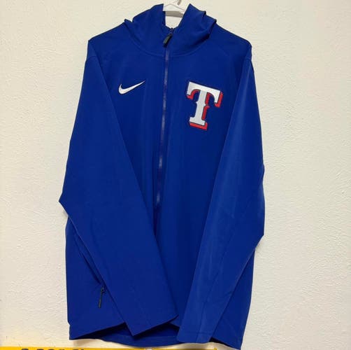 Men's Texas Rangers Nike Royal Authentic Collection Pregame Performance Full-Zip Hoodie