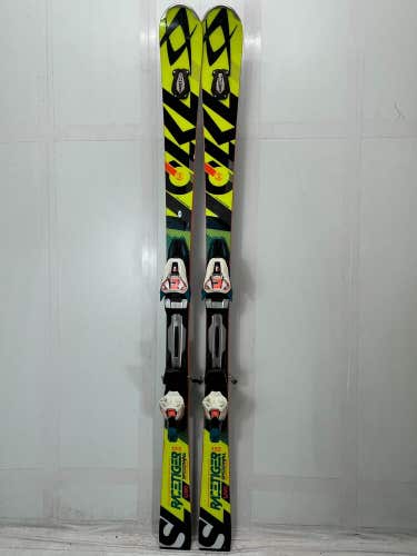 Volkl RaceTiger 155 cm USED-GOOD Racing Downhill Skis Mounted With