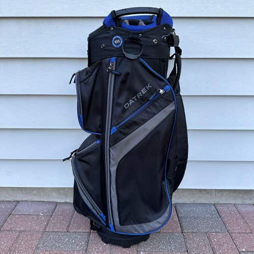 Datrek DG Lite II Golf Cart Bag 14 Way IDS Dividers 14 Way Cooler Black Blue