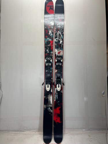 Rossignol Super 7 195 cm USED-GOOD Powder Downhill Skis Mounted With Tyrolia