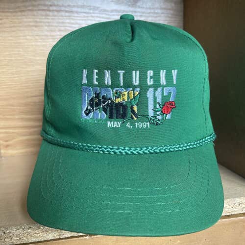 Vintage 1991 Kentucky Derby 117 Snapback Hat Horse Racing Cap