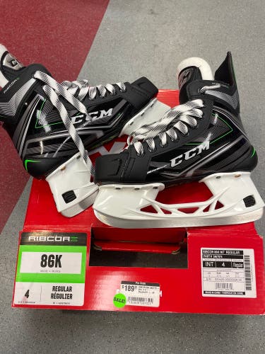 New CCM Regular Width  Size 4 RibCor 86K Hockey Skates