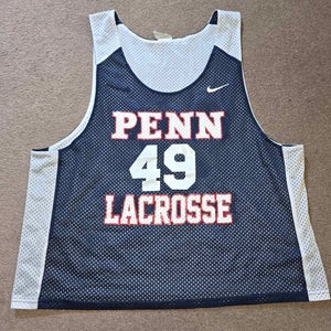 Penn Quakers Lacrosse Game Worn Used Practice Jersey Pinnie L/XL