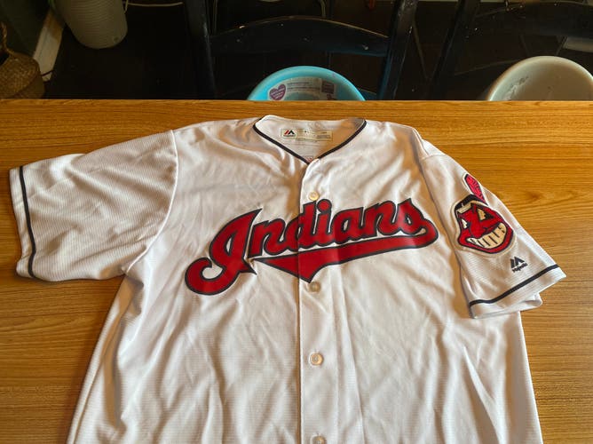 Cleveland Indians White Francisco Lindor Jersey