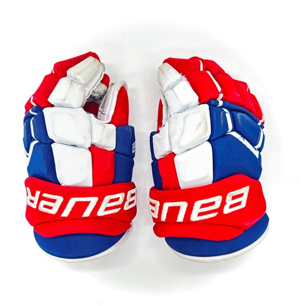 Bauer Ultrasonic - Used NHL Pro Stock Gloves - Chris Wideman (Red/Blue/White)