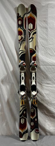 K2 T:Nine Burnin Luv 156cm 117-70-101 r=12m Women's Skis Marker DIN 11 Bindings