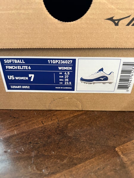 mizuno softball cleats size chart