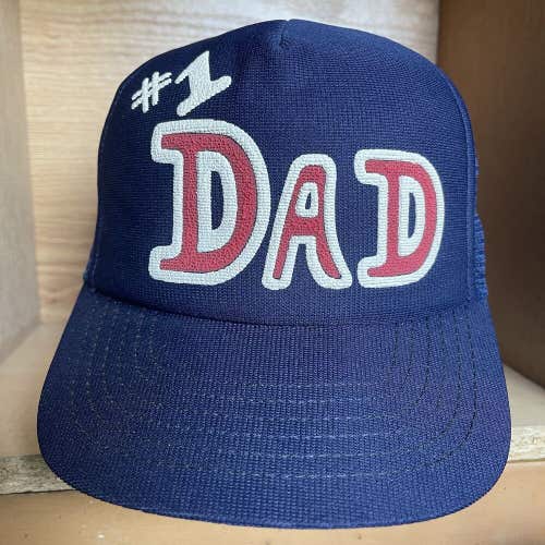Vintage #1 Number One Dad Hat Trucker Snapback Mesh Cap USA Made