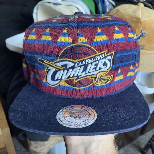 Cleveland Cavaliers Mitchell and Ness Aztec Snapback Hat Cap NBA