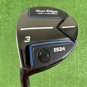 Tour Edge E524 Hot Launch 3 Wood Aldila Ascent 55 Stiff Flex Left Handed 42.5