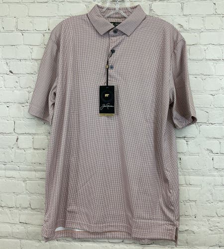 Perry Ellis Mens Jack Nicklaus Black Label Mini Diamond Golf Polo Shirt NWT