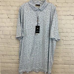 Perry Ellis Mens Jack Nicklaus Black Label Ditsy Print Golf Pique Polo Shirt NWT