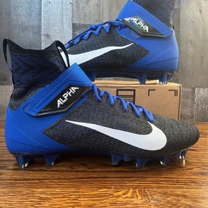 Nike Alpha Menace Elite 2 Black Blue Football Cleats Men’s Size 15