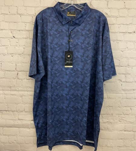 Perry Ellis Mens Jack Nicklaus Black Label Tropical Golf Pique Polo Shirt NWT