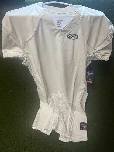 Rawlings Football Practice Jersey White - Adult Small (4075)