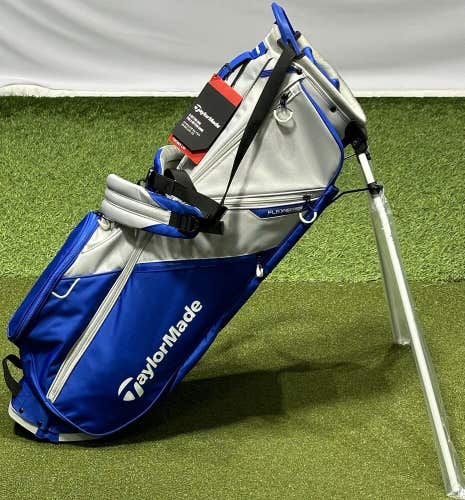 TaylorMade 2023 FlexTech Lite Stand Carry 4-Way Golf Bag Gray/Blue New #90420