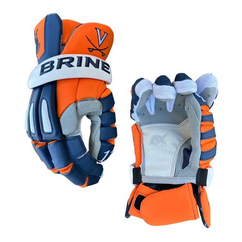 Brine King Elite Custom University of Virginia Cavaliers Lacrosse Player Gloves (New)