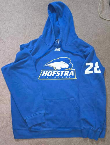 Hofstra University Pride Lacrosse New Balance Team Issued Hoodie Hooded Sweatshirt XL