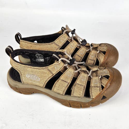 KEEN Newport H2 Beige Hemp Waterproof Hiking Sandals Strap Shoes Mens Size 9.5
