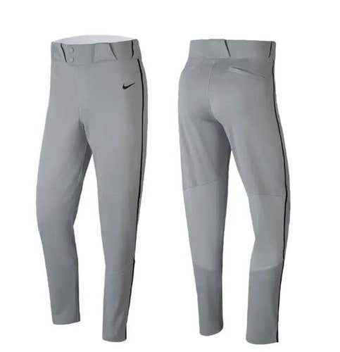 Nike Mens' VAPOR Select Grey Baseball Pants Long Open Hem Small Brand Brand New Navy HS College