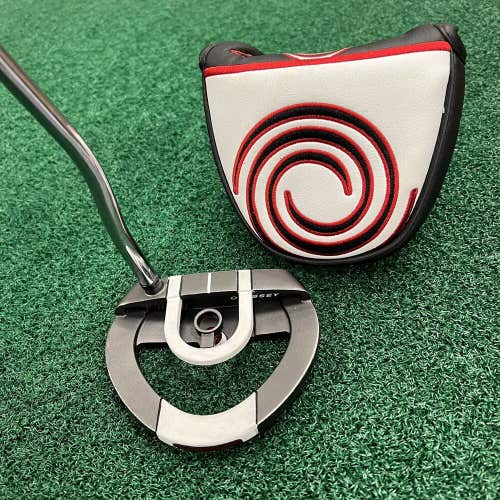 Odyssey Red Ball Mallet Putter Steel Shaft 35" Men's Right Hand w/ Head Cover