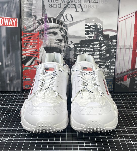 Polo Ralph Lauren PS200 USA  White Navy Red 809841218-001 SNKR  Men's Sz 12 NEW