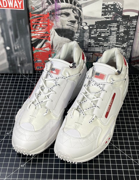 Polo Ralph Lauren PS200 USA  White Navy Red 809841218-001 SNKR  Men's Sz 12 NEW