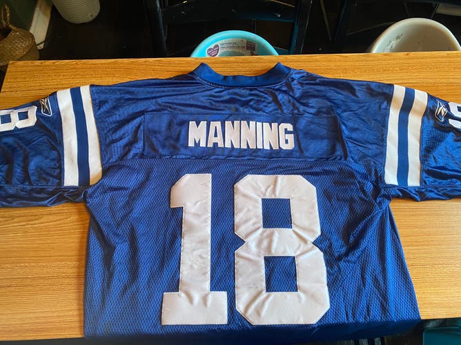 Peyton Manning Blue Indianapolis Colts XL Reebok Jersey