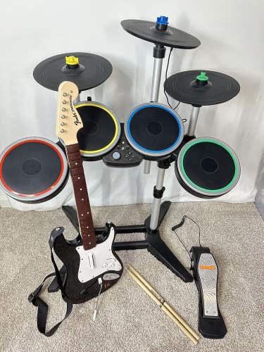 PS4 Rock Band 4 Wireless Drums w/ RARE Pro Cymbals [3] HARMONIX For Playstion 4