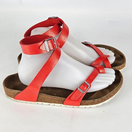 BIRKENSTOCK Yara Women's Size: 40 / 9 Red Ankle Strap Sandals Shoes Toe Loop