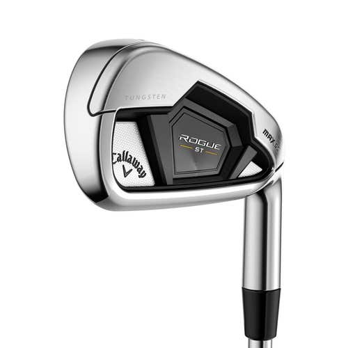 CALLAWAY ROGUE ST MAX OS IRON SETS 5-PW,AW,SW STEEL REGULAR TRUE TEMPER ELEVATE 85 MPH STEEL