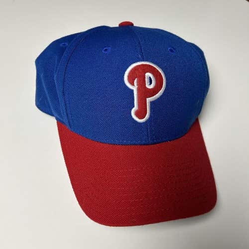 Vintage Philadelphia Phillies Baseball Hat Cap Alternate Blue Dome Red P 7 1/8