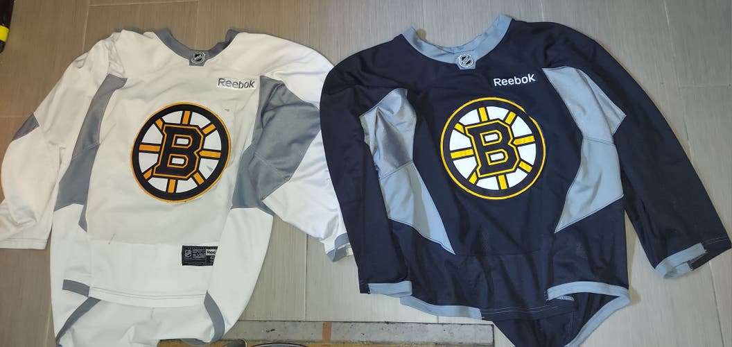 2 Boston Bruins Goalie Cut Practice Jerseys