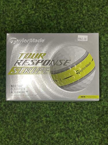 NEW TaylorMade Tour Response Stripe Golf Balls. 12 Ct. GRN. Free Shipping.