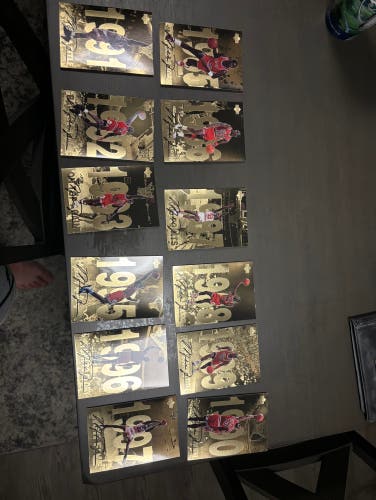 Michael Jordan Upper Deck Gold Refractor Card Complete Set 12 Card Set