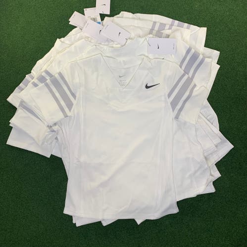 17 Nike Stock Vapor Women’s Flag Football Jersey Team Set Lot  White Gray