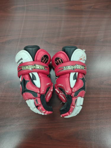 Used Warrior Superfreak Lacrosse Gloves 13"- Red -Leading Edge