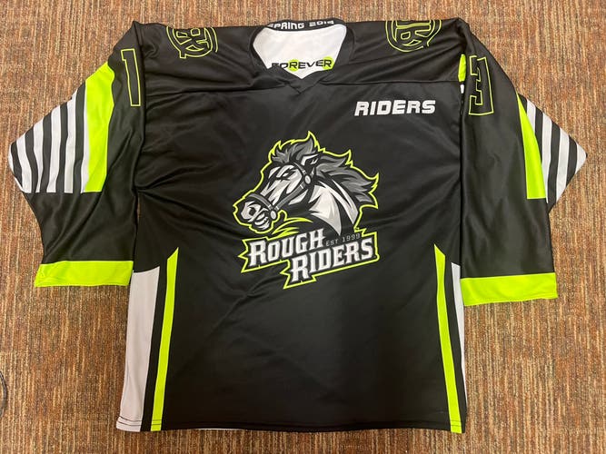 Cedar Rapids RoughRiders Game Worn Reversible Hockey Jersey - Medium