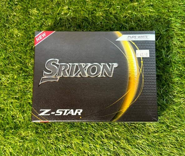 New Srixon Z Star PURE WHITE Golf Balls 12ct. FREE SHIPPING.