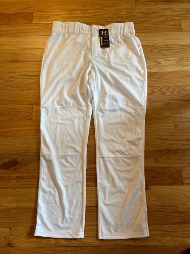 Under Armour Baseball Pants. White. Size XL