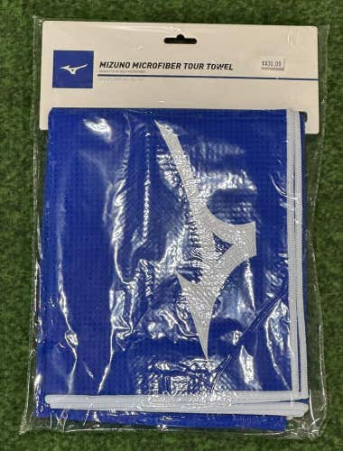 NEW MIZUNO MICROFIBER TOUR TOWEL BLUE. FREE SHIPPING.